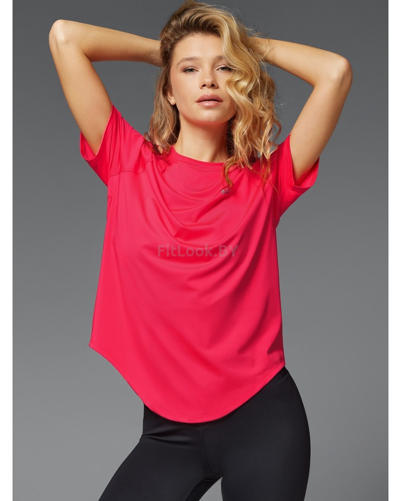 Футболка свободного силуэта  Neverlate коралловая
