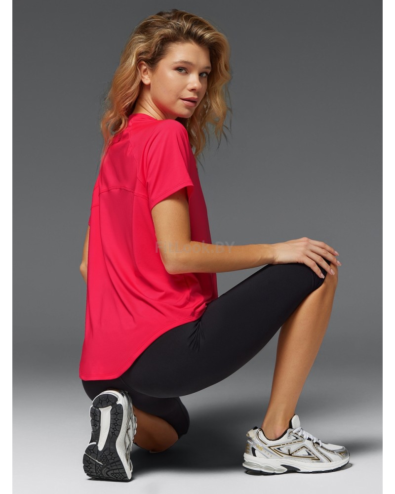 Футболка свободного силуэта  Neverlate коралловая