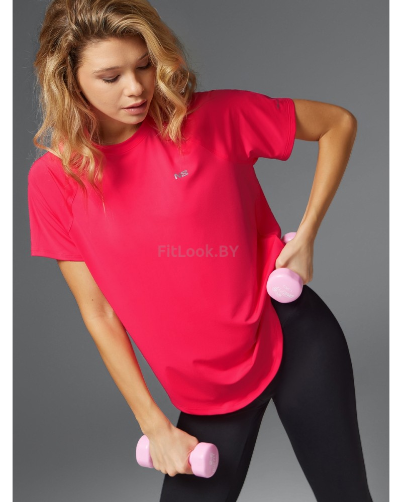 Футболка свободного силуэта  Neverlate коралловая