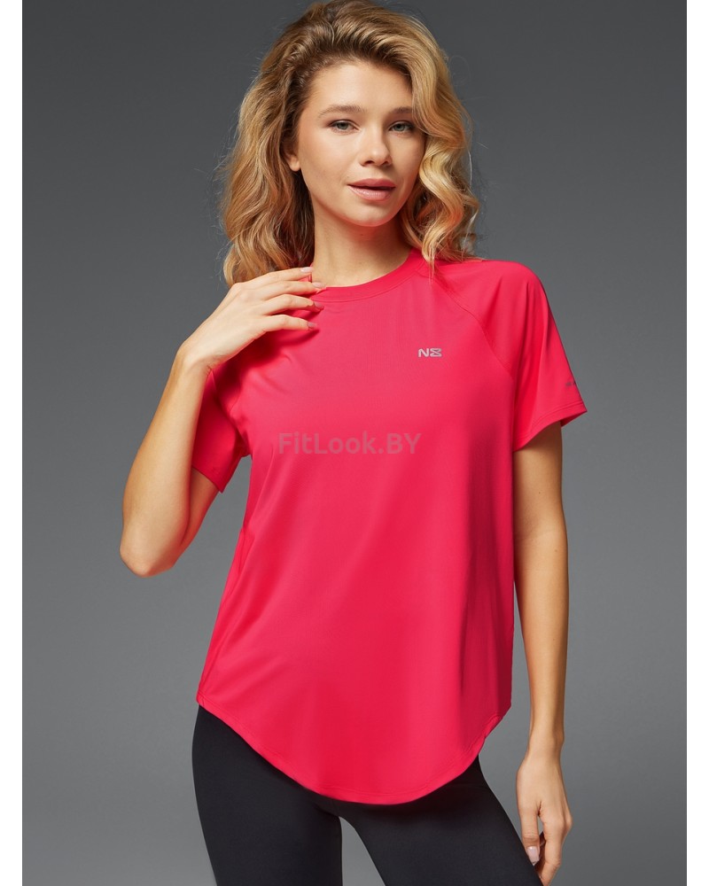 Футболка свободного силуэта  Neverlate коралловая