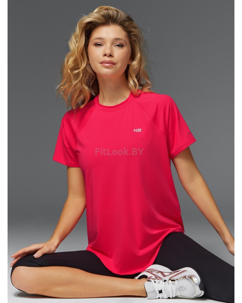 Футболка свободного силуэта  Neverlate коралловая