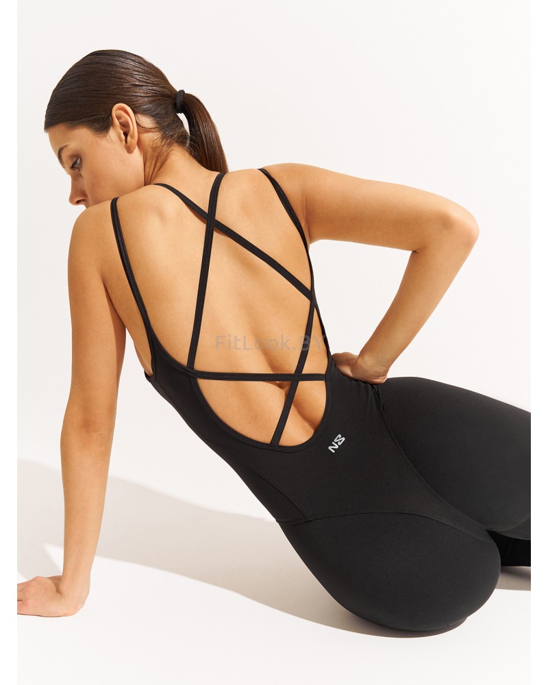 Женский комбинезон для фитнеса Aerobic Black