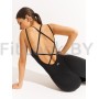 Женский комбинезон для фитнеса Aerobic Black