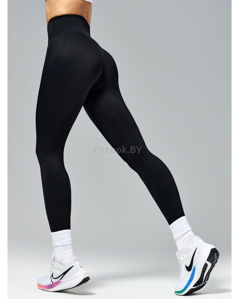 Спортивные леггинсы с корректирующим поясом Neverlate Correct Black