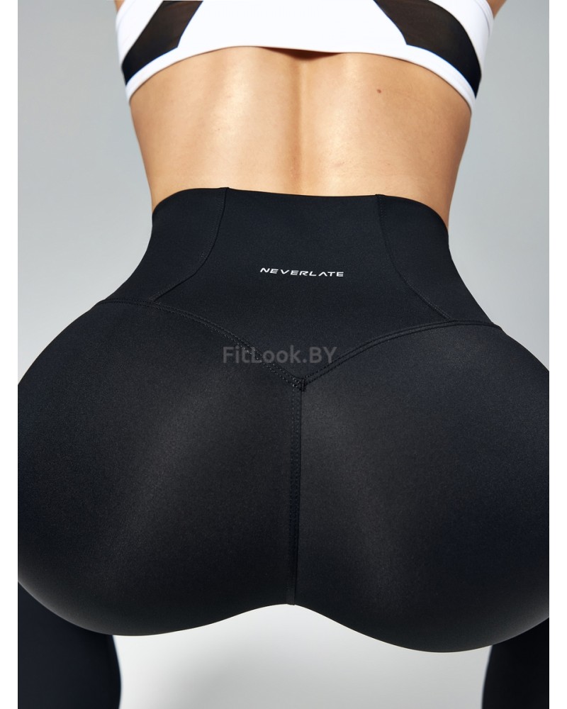 Спортивные леггинсы с корректирующим поясом Neverlate Correct Black