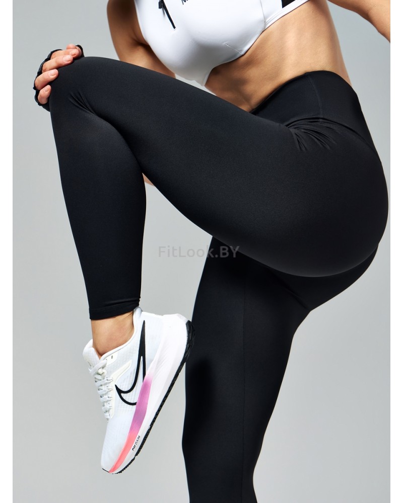 Спортивные леггинсы с корректирующим поясом Neverlate Correct Black