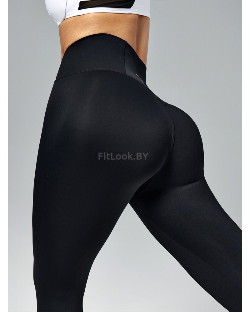 Спортивные леггинсы с корректирующим поясом Neverlate Correct Black