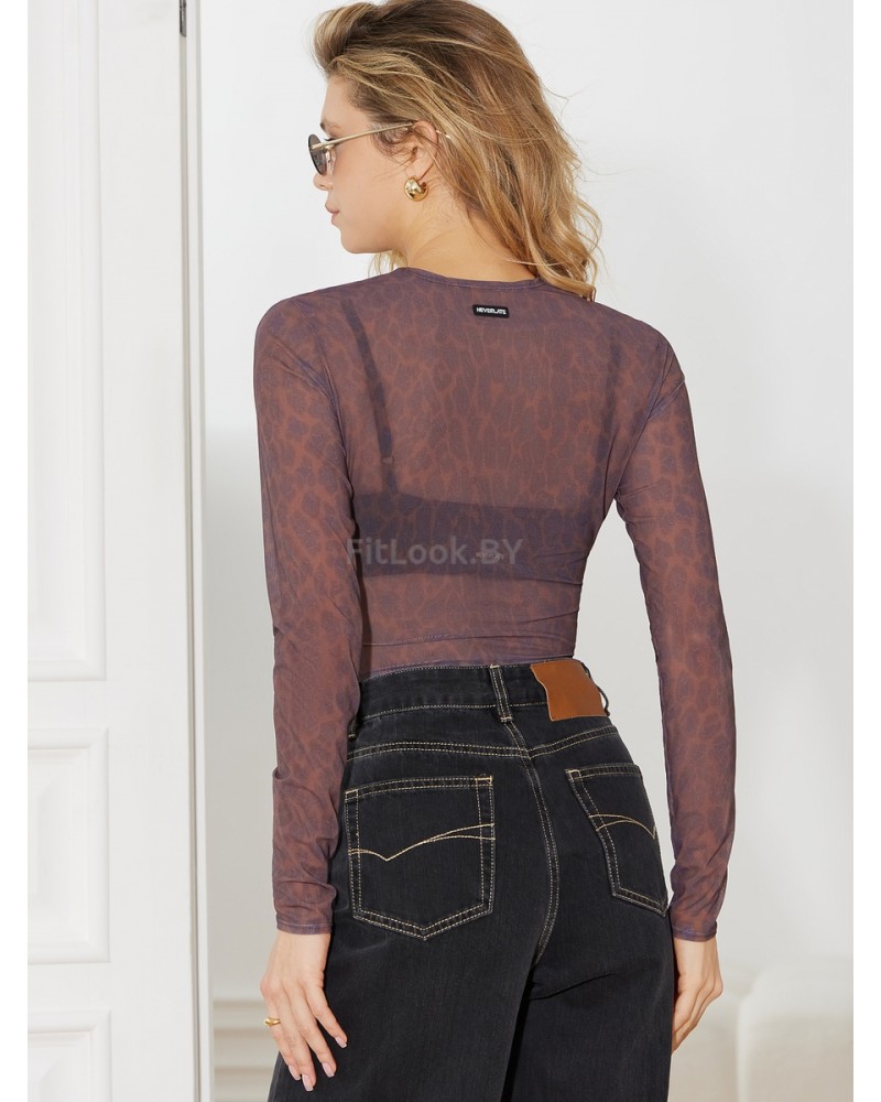 Укороченный рашгард Neverlate Clear Brown Leo