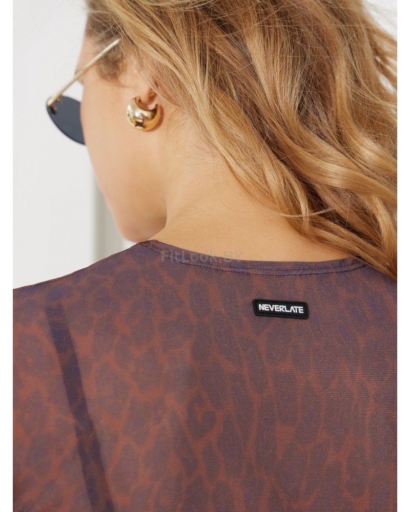 Укороченный рашгард Neverlate Clear Brown Leo