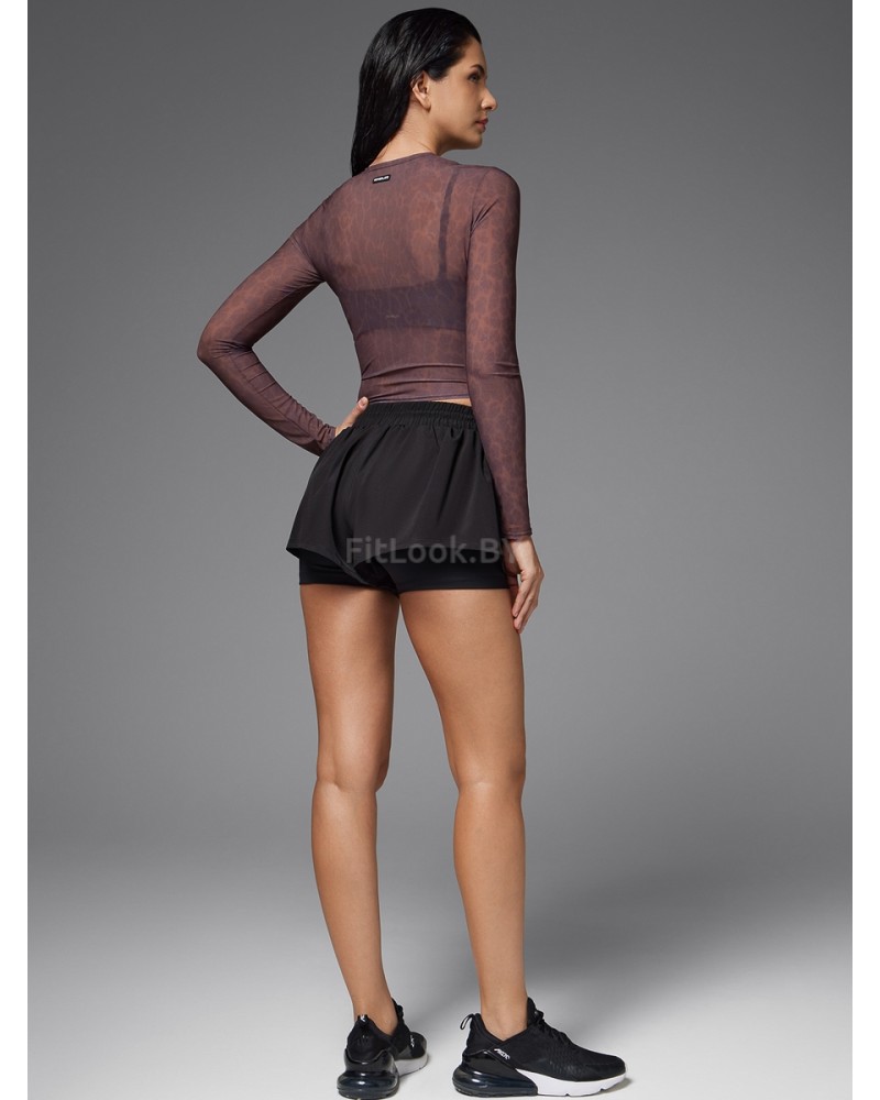 Укороченный рашгард Neverlate Clear Brown Leo