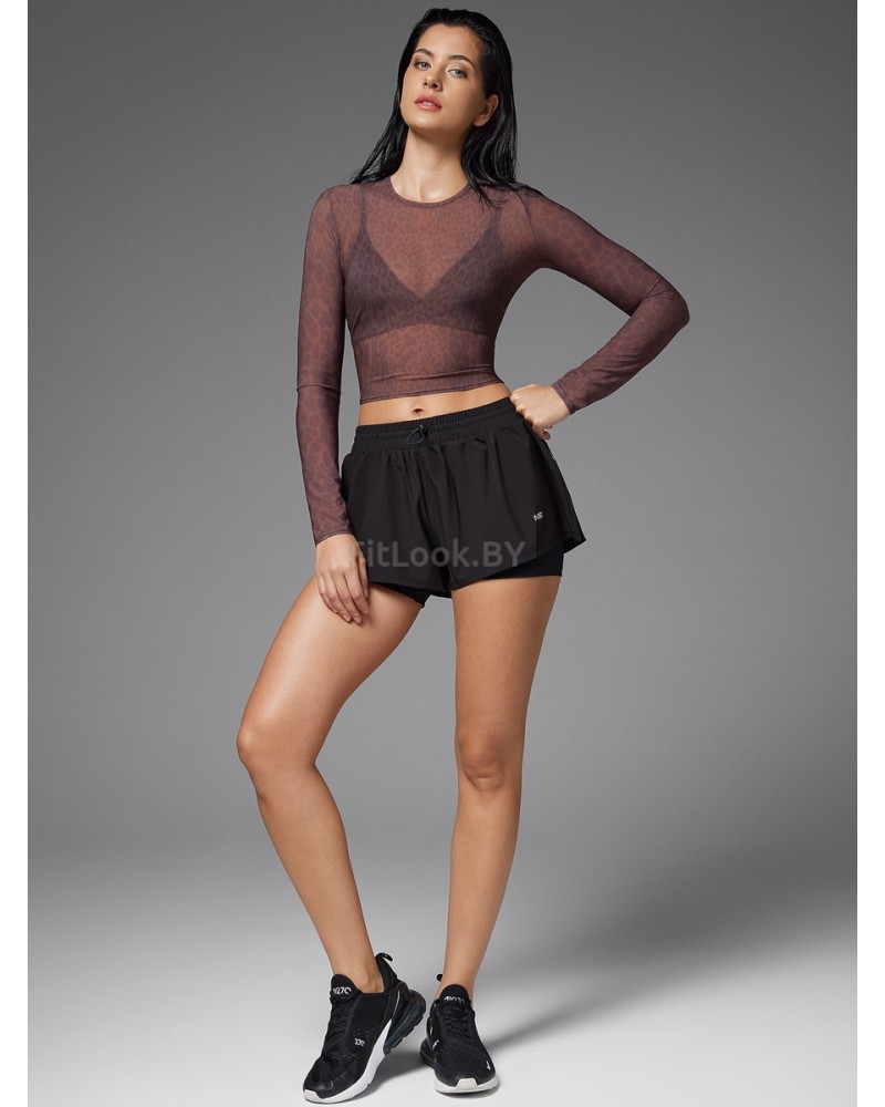 Укороченный рашгард Neverlate Clear Brown Leo