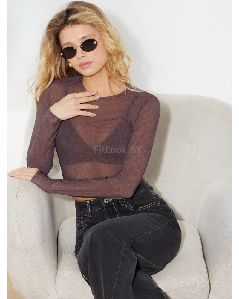 Укороченный рашгард Neverlate Clear Brown Leo