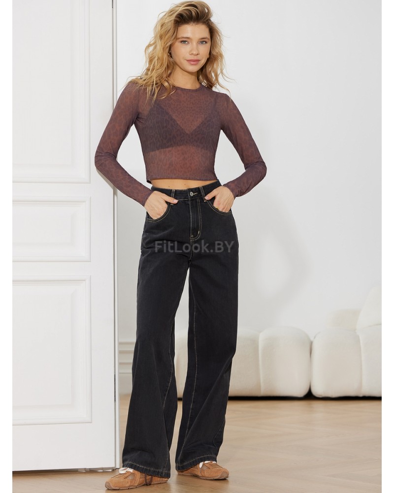 Укороченный рашгард Neverlate Clear Brown Leo