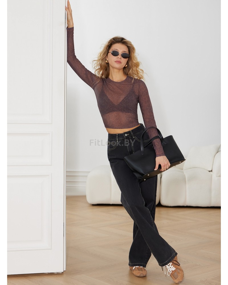 Укороченный рашгард Neverlate Clear Brown Leo