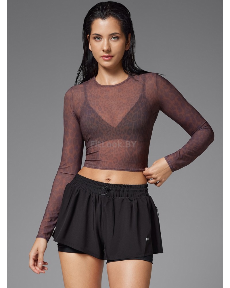 Укороченный рашгард Neverlate Clear Brown Leo