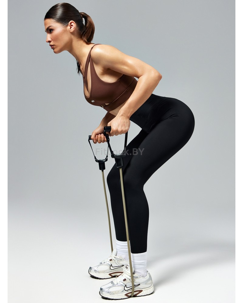 Моделирующие спортивные леггинсы NEVERLATE Wide Belt Black