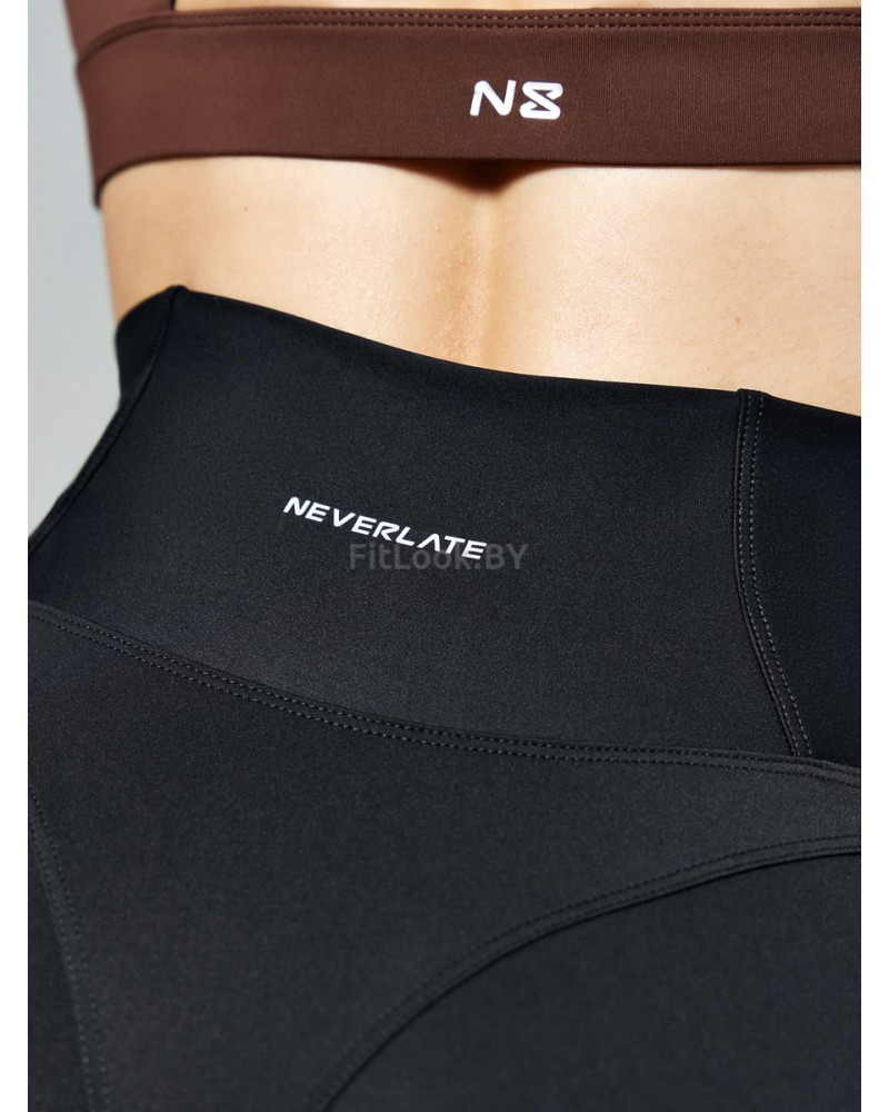 Моделирующие спортивные леггинсы NEVERLATE Wide Belt Black