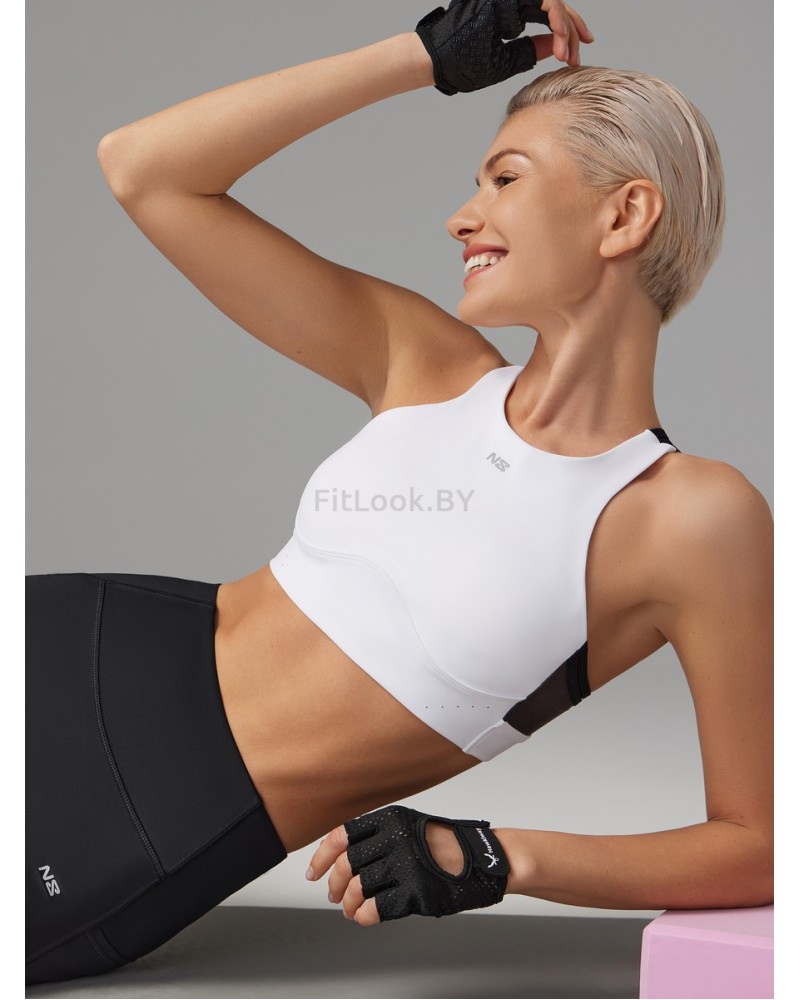 Спортивный топ-бра NEVERLATE Intense White