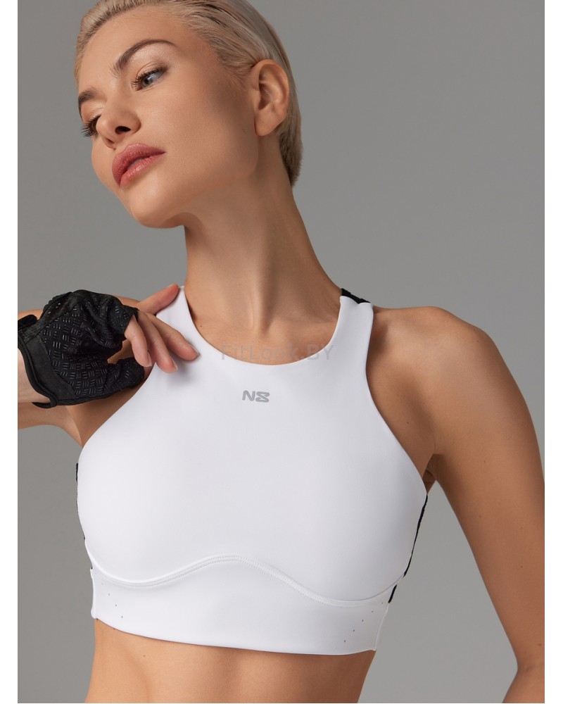 Спортивный топ-бра NEVERLATE Intense White