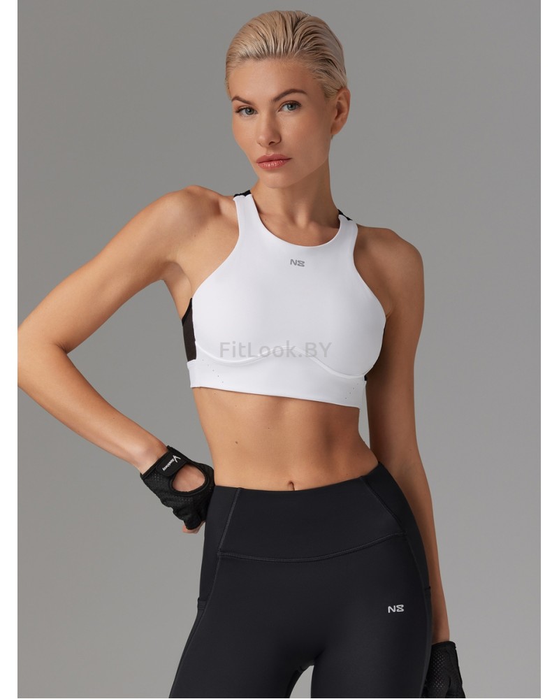 Спортивный топ-бра NEVERLATE Intense White