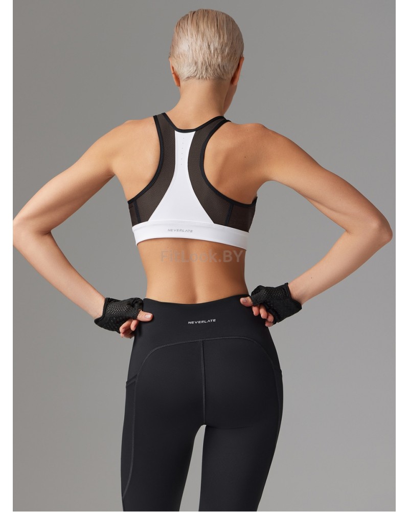 Спортивный топ-бра NEVERLATE Intense White