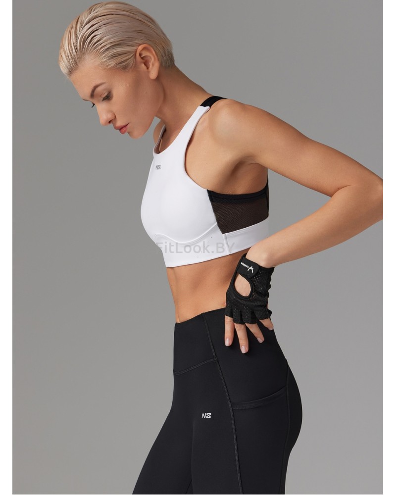 Спортивный топ-бра NEVERLATE Intense White