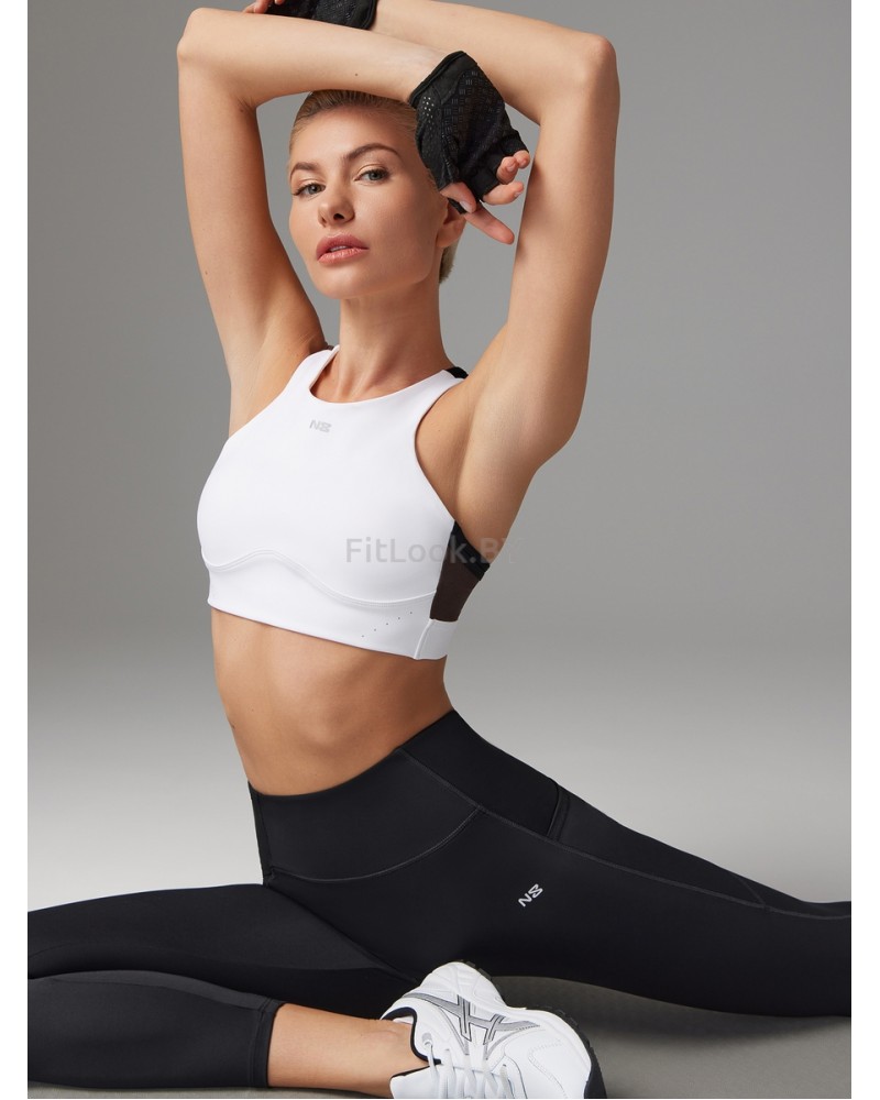 Спортивный топ-бра NEVERLATE Intense White