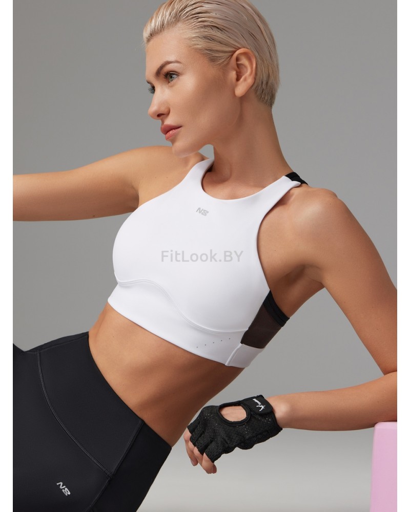 Спортивный топ-бра NEVERLATE Intense White