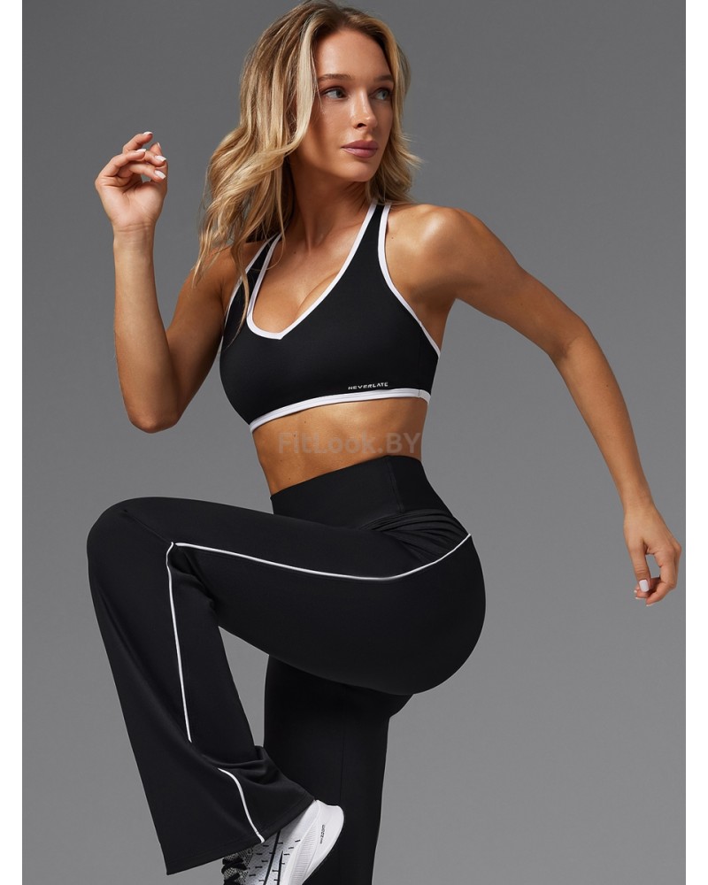 Спортивные брюки клеш Neverlate Outlined Black