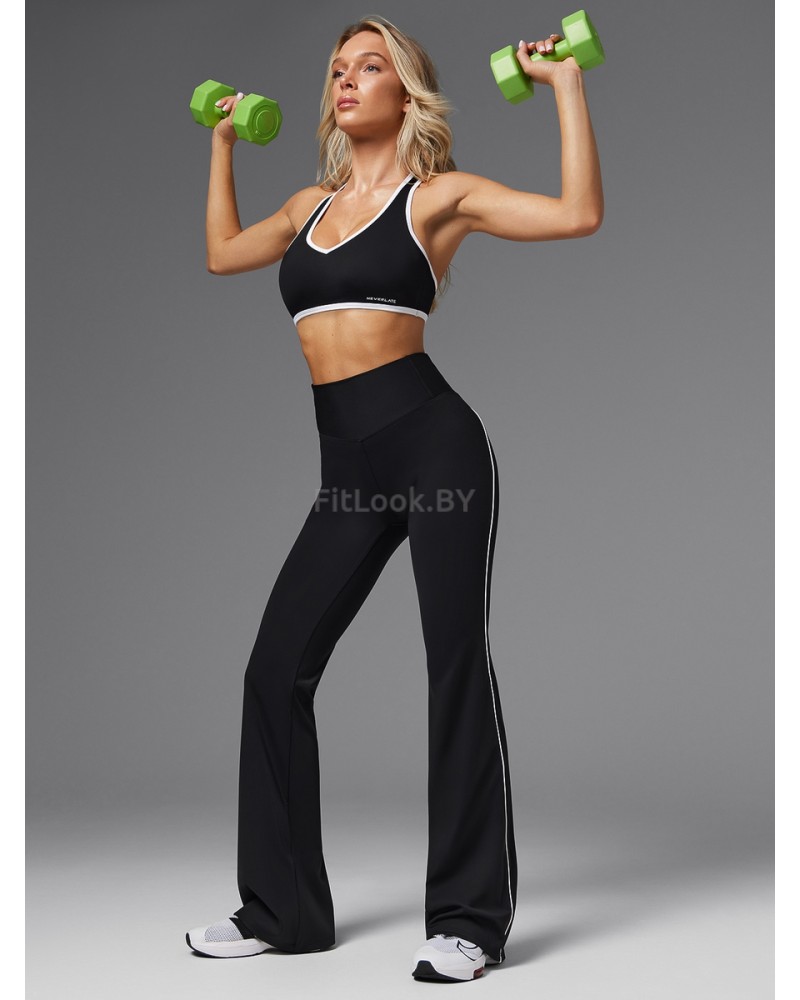 Спортивные брюки клеш Neverlate Outlined Black