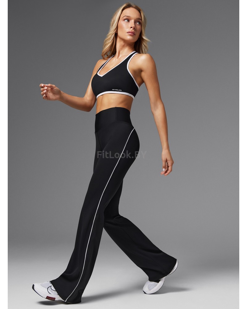 Спортивные брюки клеш Neverlate Outlined Black