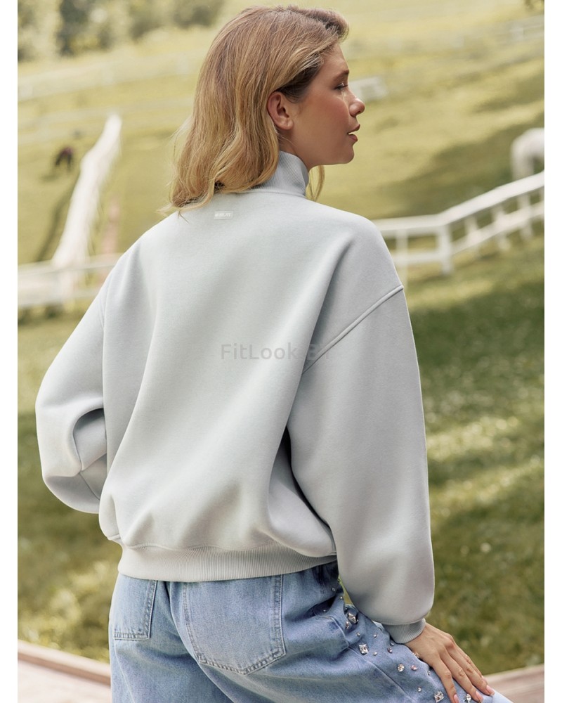 Утепленный свитшот с воротником на молнии NEVERLATE N8 ZIP 