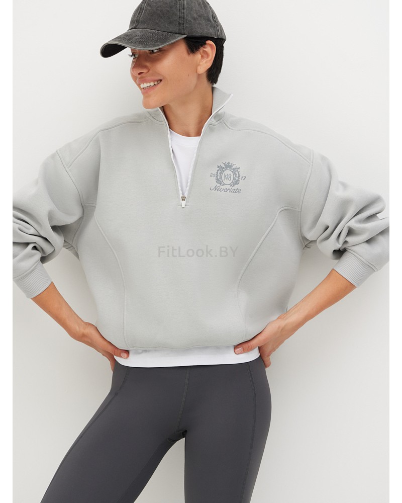 Утепленный свитшот с воротником на молнии NEVERLATE N8 ZIP 