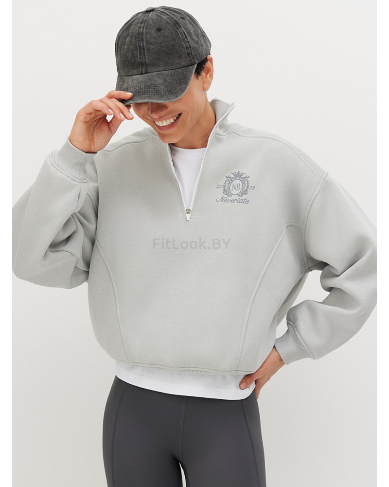 Утепленный свитшот с воротником на молнии NEVERLATE N8 ZIP 