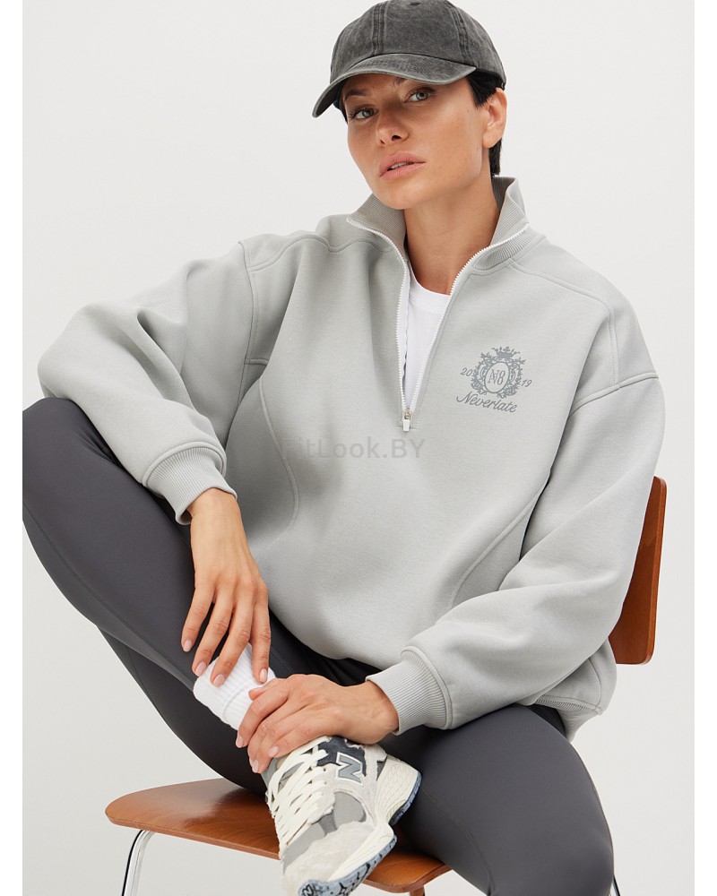 Утепленный свитшот с воротником на молнии NEVERLATE N8 ZIP 