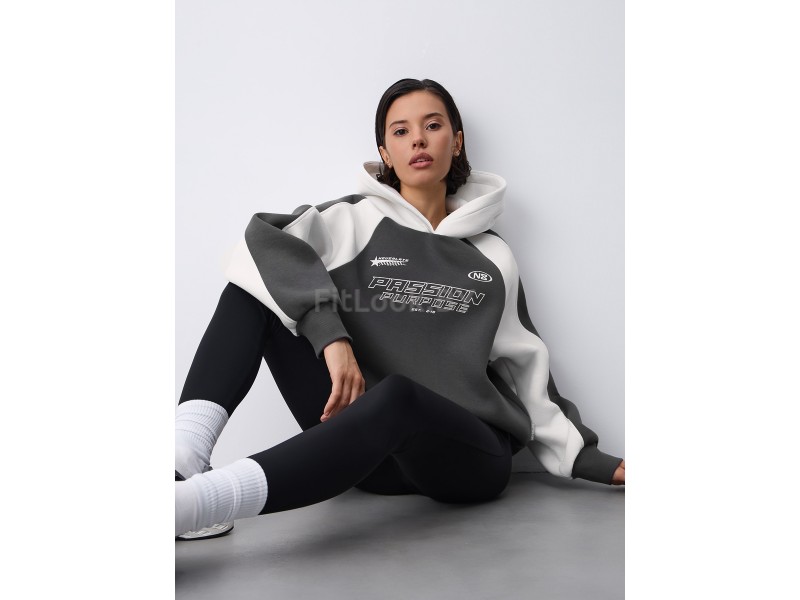 Худи Neverlate Passion Purpose Grey (утеплённый)