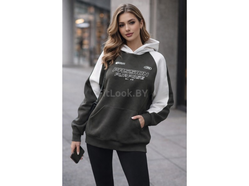 Худи Neverlate Passion Purpose Grey 