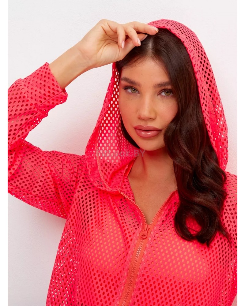 Бомбер из перфорированной сетки Perfo Coral