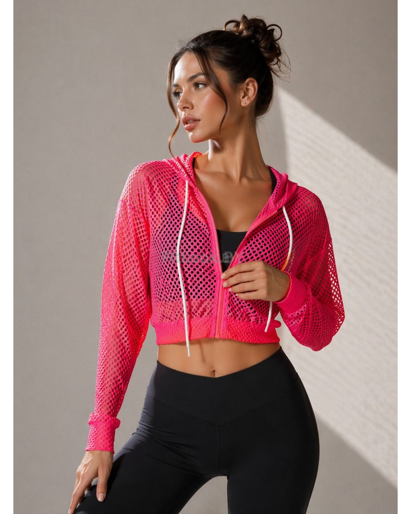 Бомбер из перфорированной сетки Perfo Coral