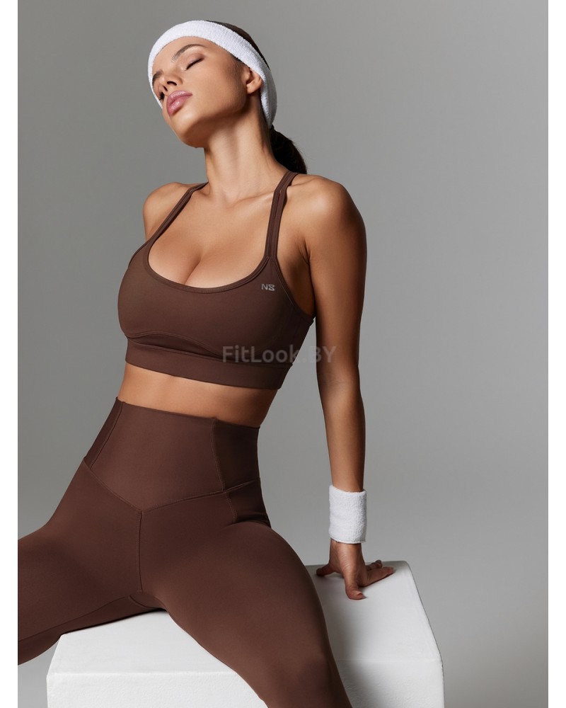 Топ NEVERLATE Twin Straps Brownie