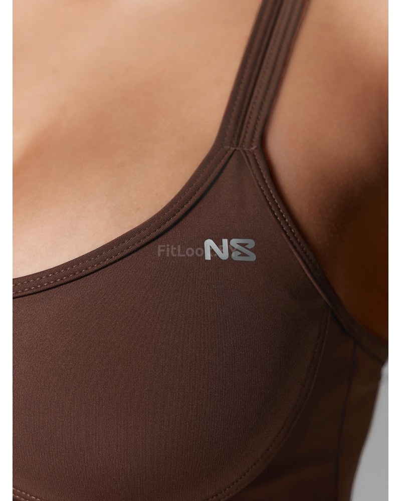 Топ NEVERLATE Twin Straps Brownie