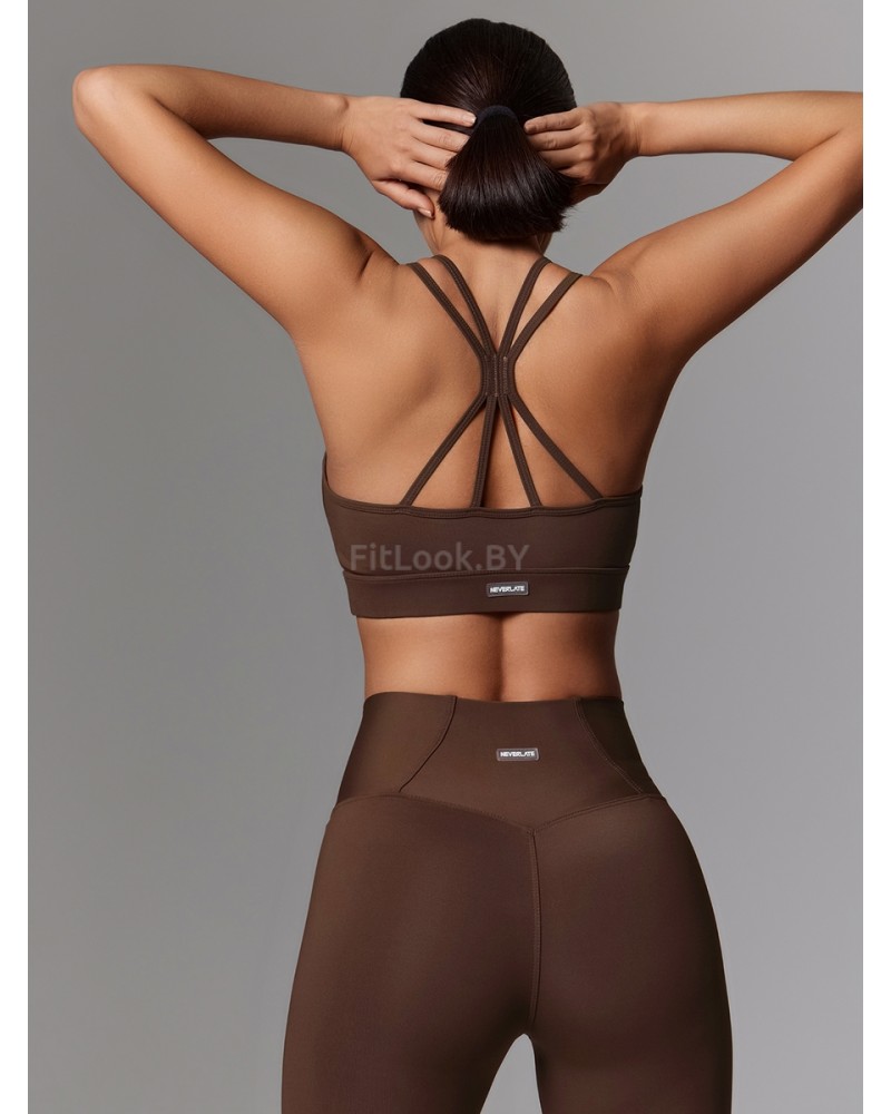 Топ NEVERLATE Twin Straps Brownie