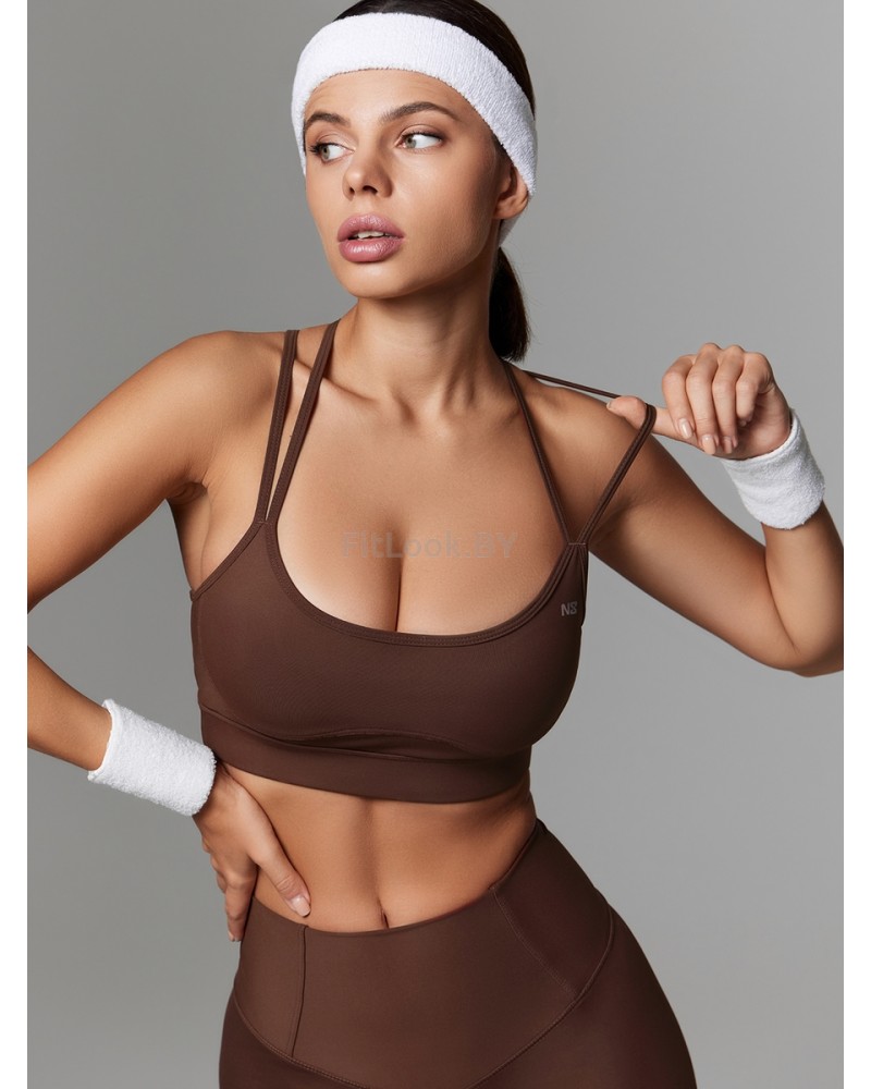 Топ NEVERLATE Twin Straps Brownie