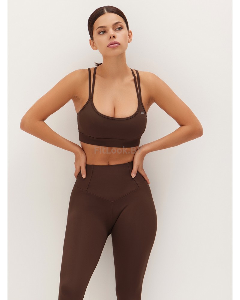 Топ NEVERLATE Twin Straps Brownie