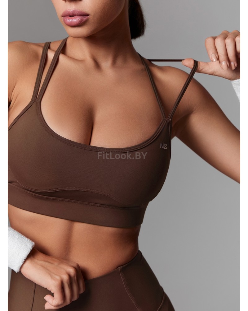 Топ NEVERLATE Twin Straps Brownie