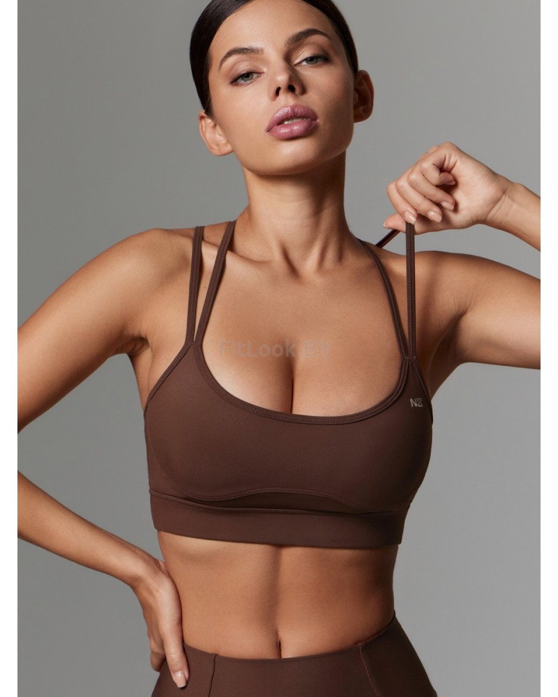 Топ NEVERLATE Twin Straps Brownie