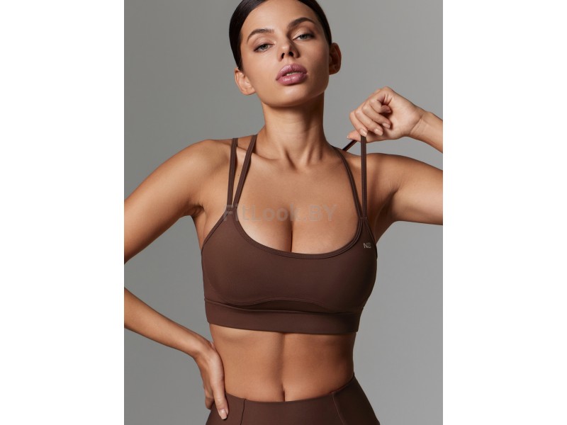 Топ NEVERLATE Twin Straps Brownie