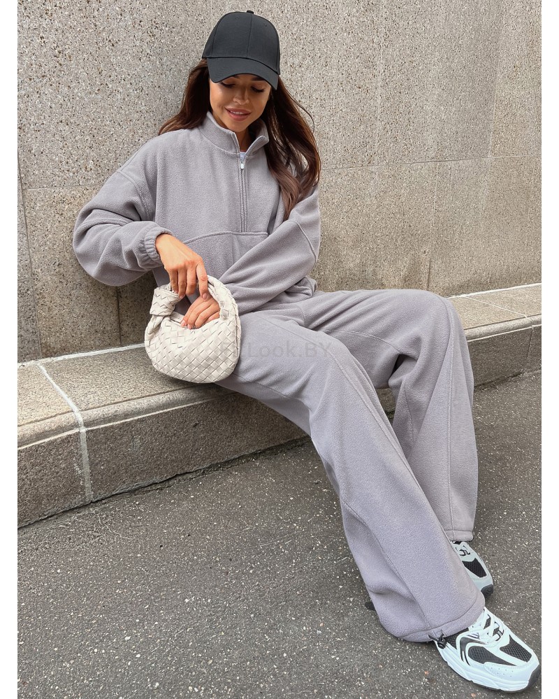 Женский спортивный костюм из флиса Fleece Comfort Grey