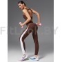 Спортивные леггинсы с фигурными вставками Neverlate Edge Brown