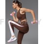 Спортивные леггинсы с фигурными вставками Neverlate Edge Brown